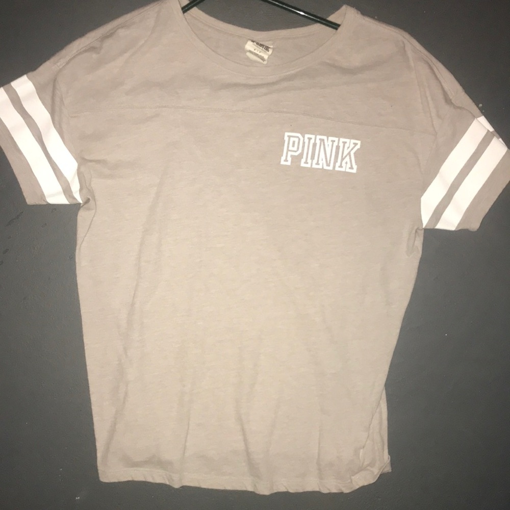 VS PINK cute comfy gray tee